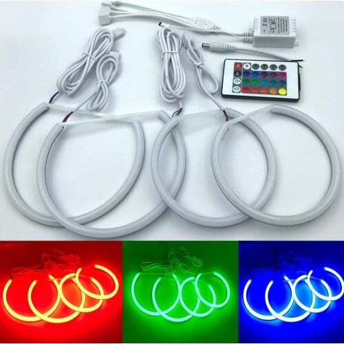 For BMW E53 LED Angel Eyes RGB Colorful Multicolor Car Halo Semicircle Daytime Running Lights Years1999 2000 2001 2002 2003 2004