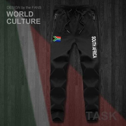 South Africa African ZA RSA mens pants joggers jumpsuit sweatpants track sweat fitness fleece tactical casual nation country NEW