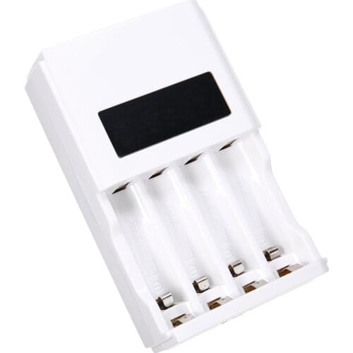 4-Slots LCD Display Fast Charger for AA AAA NIMH NICD Rechargeable Battery Universal Quick Charger Batteries Charging Socket