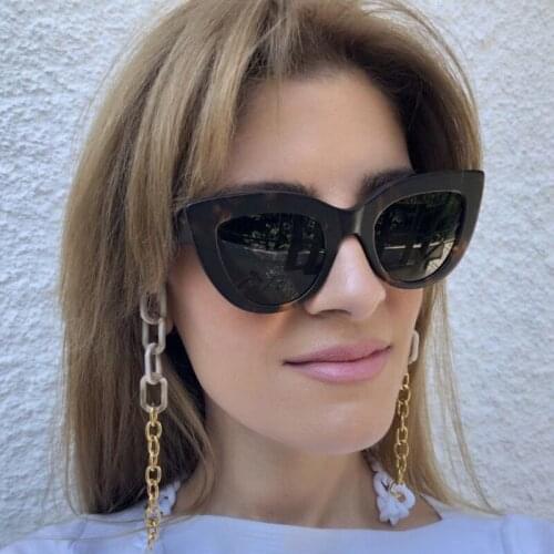 HKNA Cat Eye Sunglasses Women 2021 Luxury Brand Designer Glasses Women Vintage Shade for Women Mirror Glasses Gafas De Sol Mujer