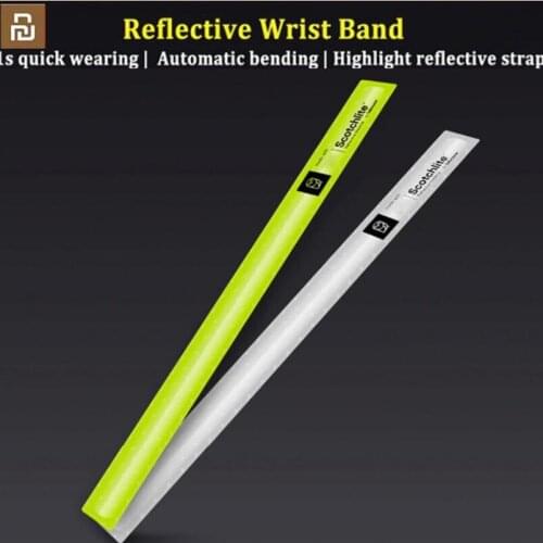 1PCS Youpin miaomiaoce 38CM Night Reflective Wrist Band Quick Wearing Automatic Flexible Fluorescent Light Strap