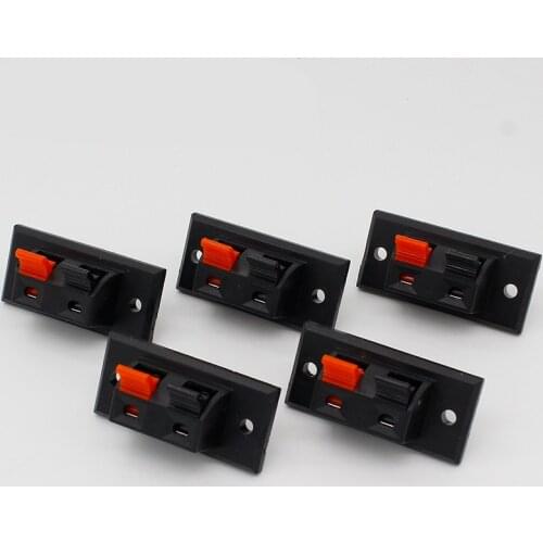 10 Pcs 2 Positions Connector Terminal Push in Jack Spring Load Audio Speaker Terminals