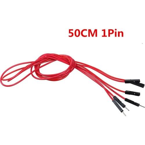 20pcs/lot 50cm 1pin Breadboard Flexible Jumper Wires AWG26 Cables Male-Male M-F F-F DuPont Cable Line Electronic DIY