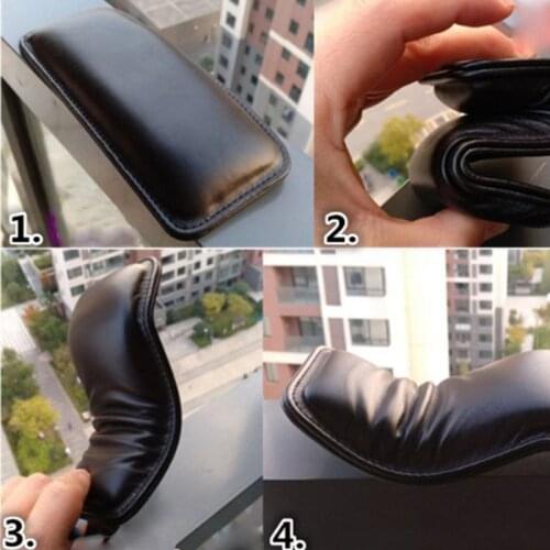 50LC Car Leather Leg Cushion Knee Pad Thigh Support Pillow Interior Car Accessories