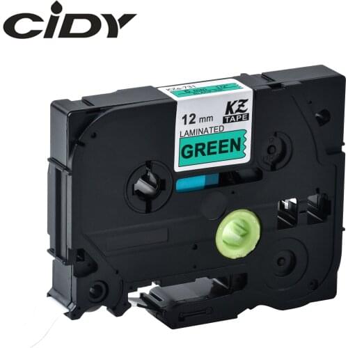 CIDY Tze 731 Tz731 Black on green Laminated Compatible P touch 12mm tze-731 tz-731 tze731 Label Tape Cassette Cartridge