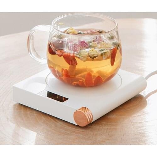 DC 5V 10W Mini Heating Coasters USB Charging LED Display Drink Warmer Heater Base Mug Mat 5 Gears Heating Adjustment Mugs Warmer