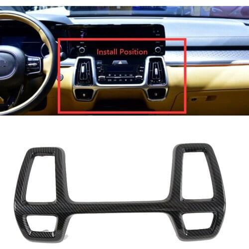 For Kia Sorento MQ4 2021 2022 Car Styling Car Air Condition Outlet AC Panel Cover Trim Air Knob Sticker Accessories