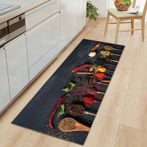 Flannel Home Living Room Carpet Soft Kitchen Mat Carpet Non-slip Welcome Entrance Door Mat Hallway Rugs for Bedroom Bathroom