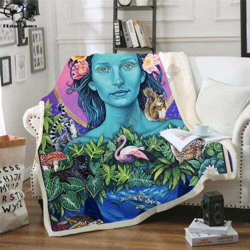 Reflection Reaction Fleece Blanket Plush 3d Printed for Adults Sofa Sherpa Fleece Bedspread Wrap Throw Blanket