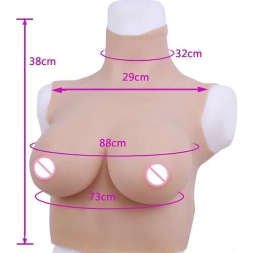 Food grade silicone C cup breast form with Liquid silicone filling Chest prosthesis for crossdresser fake boobs drag queen C CUP