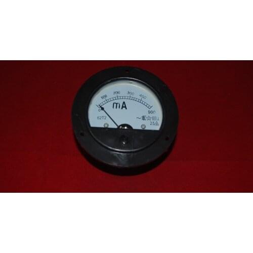 1pc AC 500mA Round Analog Ammeter Panel AMP Current Meter 62T2 diameter 90mm 0-500mA AC No need with Shunt