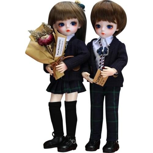 UCanaan 1/6 BJD Doll 18 Ball Jointed Dolls With Full Outfits Wig Clothes Set Shoes Makeup Toys For Girls Best Birthday Gifts