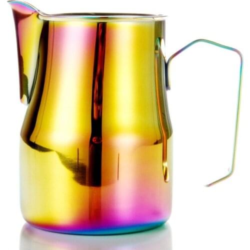 Colorful Stainless Steel Coffee Pitcher Espresso Latte Frothing Pitcher Milk Frothing Jug Coffee Latte Milk Frothing Jug Pitcher