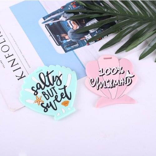 Cute Cartoon Shell Luggage Tags Travel AccessoriesSilica Gel Girl Suitcase ID Addres Holder Baggage Boarding Portable Label