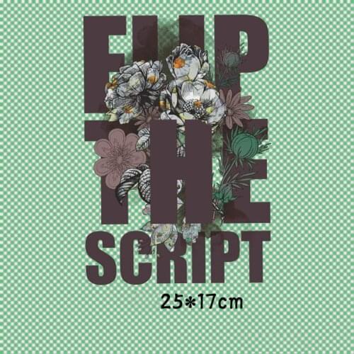 Flower Letter Iron On Stickers Washable Appliques A-level Patches Heat Transfer For T-shirt DIY Accessory Clothes Jeans Decor