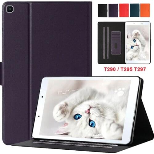 2020 New Business Case For Samsung Galaxy Tab A 8.0 2019 SM-T290 SM-T295 T297 8 inch PU leather Soft TPU flip stand cover