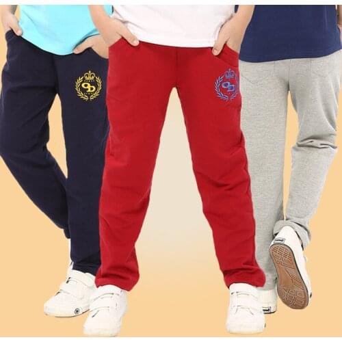 New Spring Autumn Cotton Kids Pants Boys Girls Casual Loose Pants 3 Colors Kids Sports Trousers High Quality Pants Hot Sale