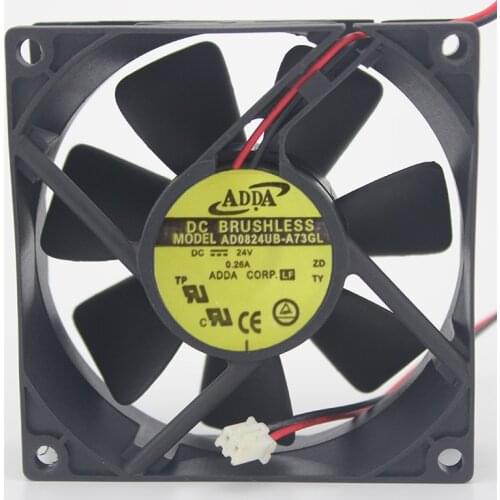 Original AD0824UB-A73GL 24V 0.26A 8025 8CM3 line cooling fan
