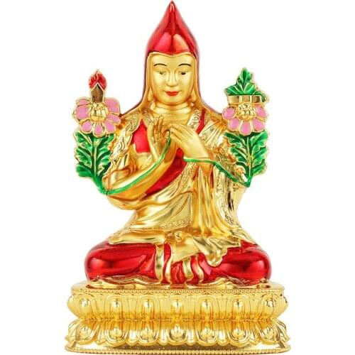 Mai Peng Rinpoche Buddha Statue Gold Plated Painted Tantric Small Portable Decoration 3 Inch