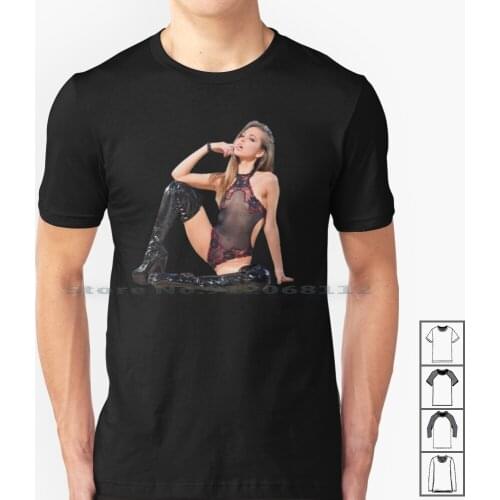 Sexy American Riley Reid With Sexy Latex High Heels T Shirt 100% Cotton Hot Rriley Reidl American Adult Small Tits Small Boobs