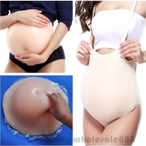 Silicone Fake Pregnant Belly Jelly Belly & Bag Artificial Baby Bump Belly Test
