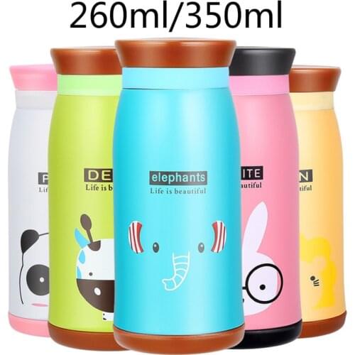 260ml/350ml Cartoon Thermos Cup Bottle Stainless Steel Thermo Cup Vacuum Thermal Mug Funny Birthday Couple Gift Kitchen Cocina