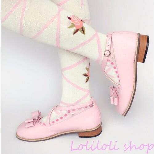 Princess sweet lolita shoes loliloli yoyo Japanese design custom large size cute pink buckle strap low-heeled shoes an7520
