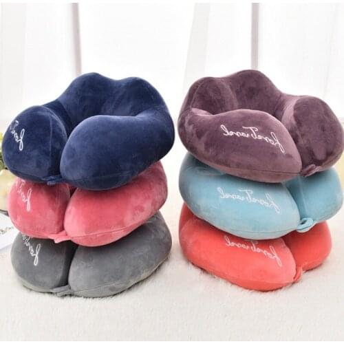 U-shaped memory foam pillow airplane travel sleep headrest pillow soft foam neck pillow car seat cushion