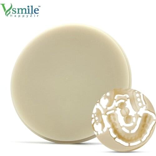 2pc dental materil Elastic Flexible Acetal PMMA block disc CADCAM System 98x14/16/20mm Models of dental soft & hard tissue mold