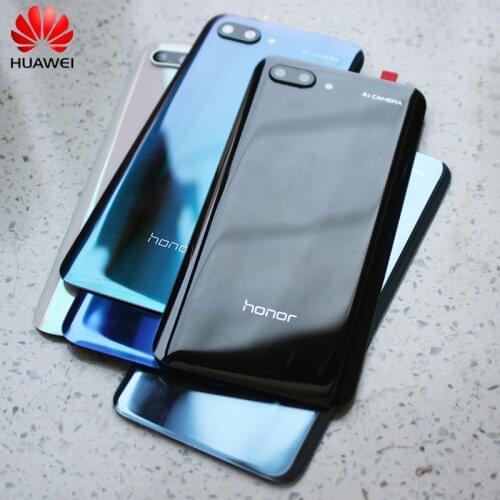 100%Official Huawei Battery Back Cover Glass Rear Door Housing Case For Honor 10 COL-L29 Replacement Shell + Camera Lens 5.84"