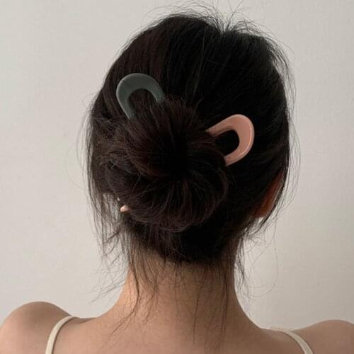 Japan Hair Sticks Women Hair clip Simplicity Colorful U Shape Girls Hairpins Hair Sticks Hair Accessories Headwear 2021 New