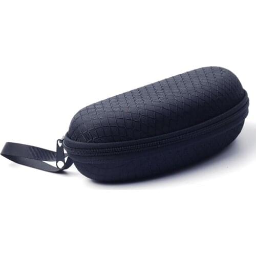 Zipper Closure Hard With Belt Clip Portable Travel Protector Eye Glasses Carrying Black Storage Sunglass Case