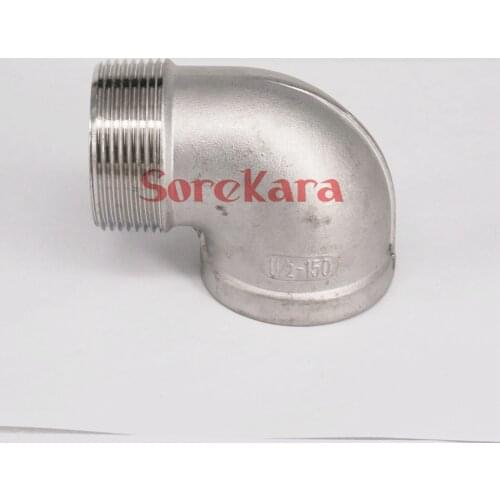 1-1/2" BSP Female to Male Thread 304 Stainless Steel 90 Degree Elbow Connector Pipe Fitting water oil air