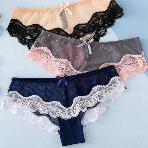 1PC Ultra Thin Low-Rise Sexy Panties Women Female Hollow Knickers Briefs Underwear Lace Panties Lady Sleepwear