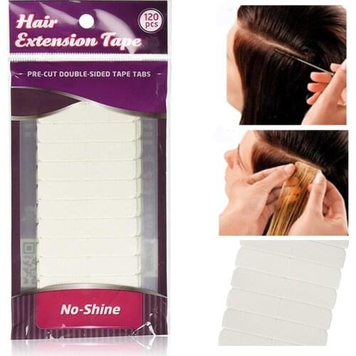 10*12pcs/lot White No Shine Hair Extension Tape Adhesive Bonding Double Sided Tape Waterproof For Hair Extension/Lace Wig/Toupee