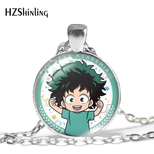 2021 New My Hero Academia Pendant Necklace Anime Pendants Round Glass Photo Necklaces 25mm Jewelry Gifts Fan