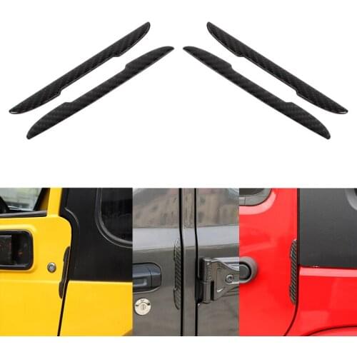 4PCS Black Car Stickers Scratches On Car Body Stickers Door Stickers for Jeep Wrangler TJ JK JL Anti-Collision Strip Protector