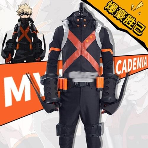 Bakugo Katsuki Battle Cosplay Anime My Hero Academia World Hero Mission Battle costume outfit B