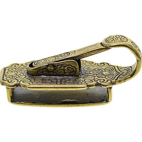 Solid Brass Chinese Style Key Chain Belt Loop Key Holder Hanger