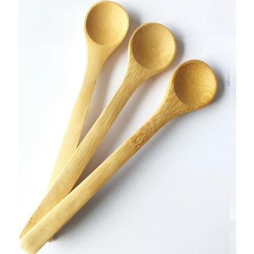 Wooden Spoon Ecofriendly Japan Tableware Bamboo Scoop Coffee Honey Tea Spoon Stirrer LX6379