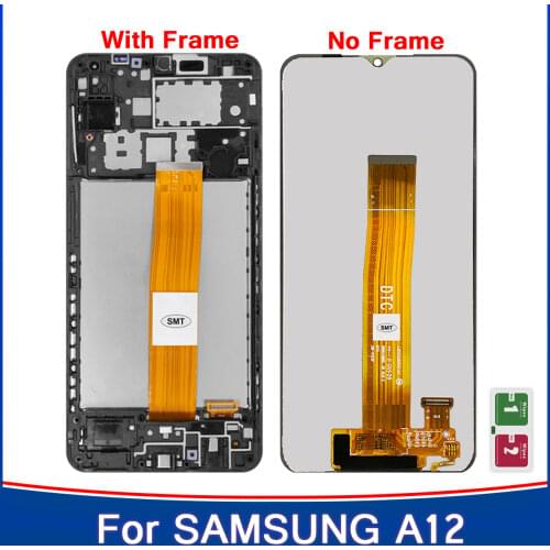 For Samsung Galaxy A12 LCD SM-A12F SM-A12F/DSN LCD Display Touch Screen Digitizer Assembly Replace For Samsung A125 A215F lcd