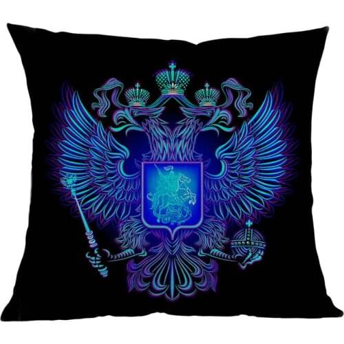 Deep Background Vultures Eagle Coat Of Arms Linen Cotton Pillow Case Home Sofa Decoration Cushion Cover