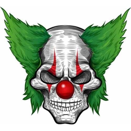 LLY-0622 Personality Car Sticker Funny Skull Clown Modeling Decal PVC Auto Motorcycle Accessories Waterproof Sunscreen Decals