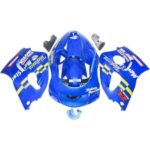 Motorcycle fairing kit for SUZUKI SRAD GSXR 600 750 1996 1997 1998 1999 2000, Blue Yellow Fairings GSXR600 GSXR750 PL70