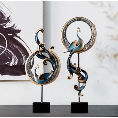 Creative Phoenix ornaments American home soft furnishings crafts living room TV cabinet porch cabinet European decorations