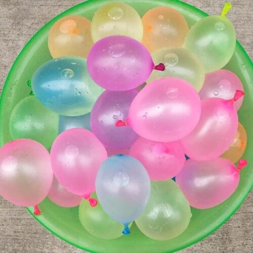 111pcs Multicolor Latex Filling Water Balloon Kids Summer Outdoor Beach Toy Easy Kit Latex Filling Water Bomb Ball Fight Games
