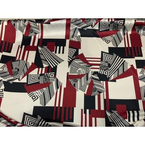 Hot-Selling Floral- Print Silk Fabric Mulberry Silk Stretch Satin Fashion Cheongsam Dress Fabric