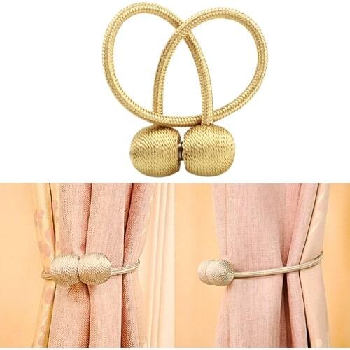Magnetic Pearl Ball Curtain Strap Curtain Decorative Accessories Curtains Tieback 1pc Curtain Buckles Tie Backs