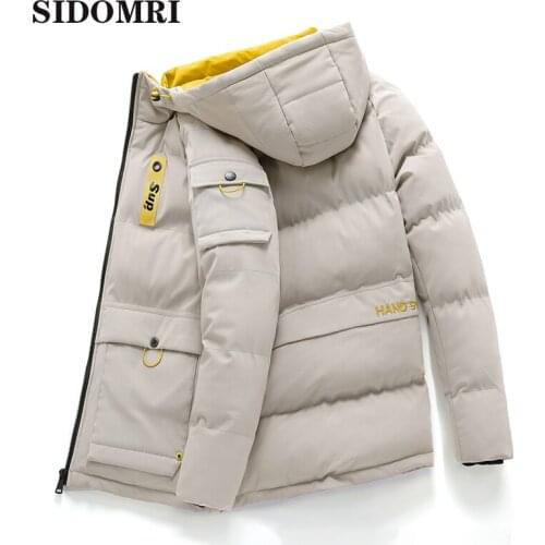 8XL Mens jacket wear new short autumn/winter with down and thick down cotton-padded Korean version is fashionable high quality