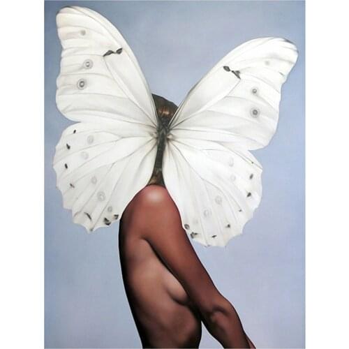 Modern Figure Lady Head Flower DIY Cross Stitch Embroidery 11CT Kits Craft Needlework Set Printed Canvas Cotton Thread Sell